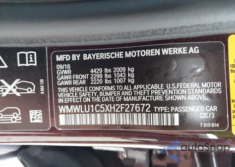 2017 Mini Clubman Cooper z USA, uszkodzony, nr VIN WMWLU1C5XH2F27672